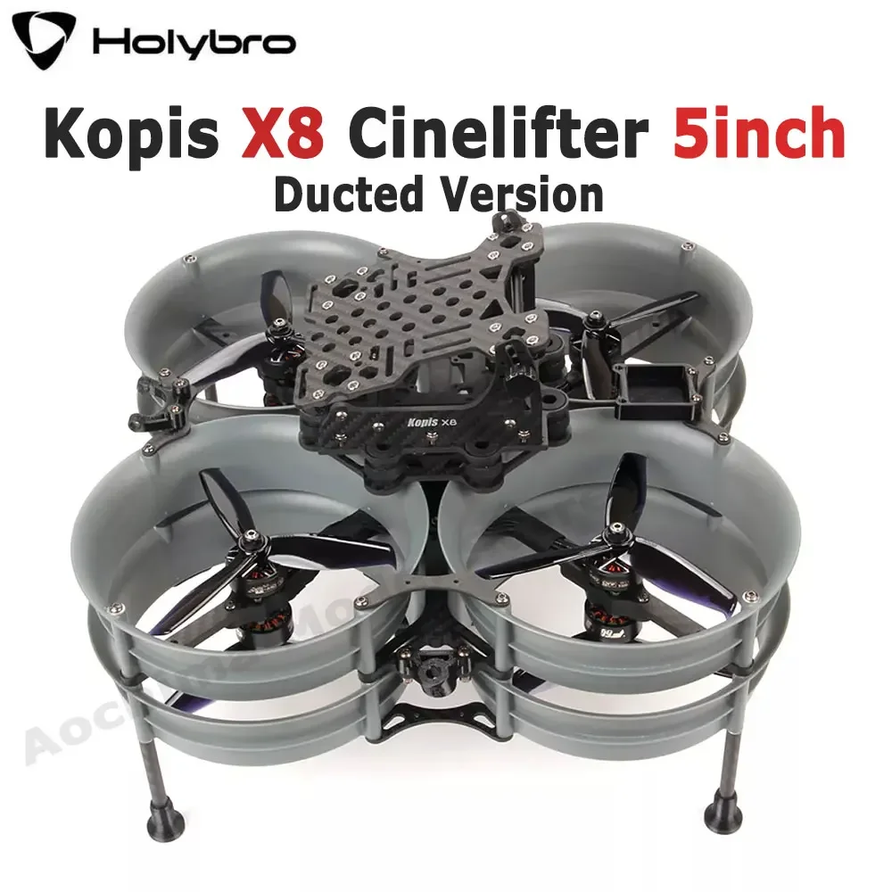 

Holybro Kopis X8 Cinelifter 5”- Ducted FPV Frame ARF PNP Kakute H7 FC Tekko32 F4 4in1 50A ESC F60 KV1750 Motor 5055S-3 Propeller