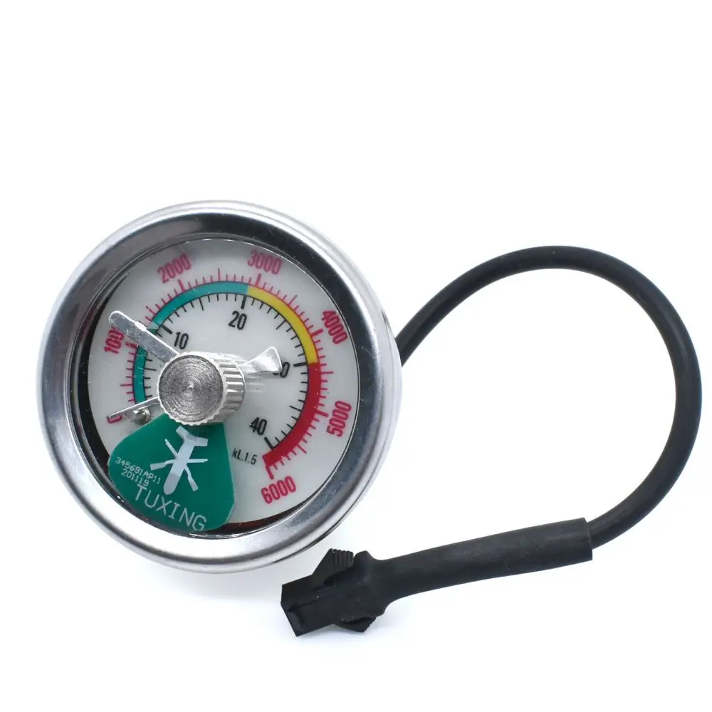 Pressure Vacuum Gauge TUXING High Pressure Gauge Adjustable Pressure Gauge Set Manometer 6000Psi 400Bar 40Mpa Thread M10*1
