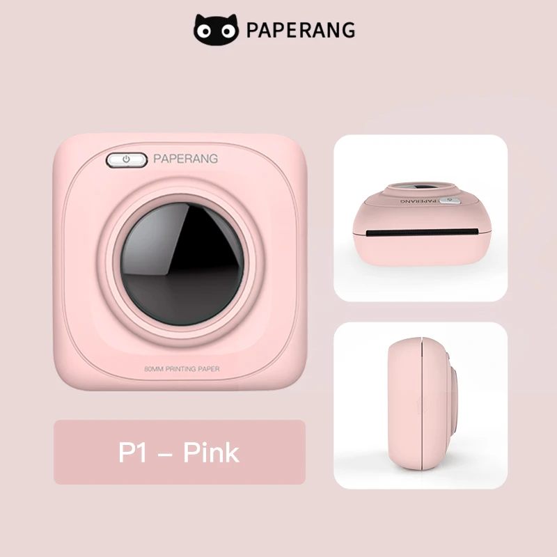 tiny photo printer PAPERANG P1 200dpi Pocket BT Wireless Thermal Portable Mobile Printer  for Photo Picture Receipt Memo Note Label mini mobile printer Printers