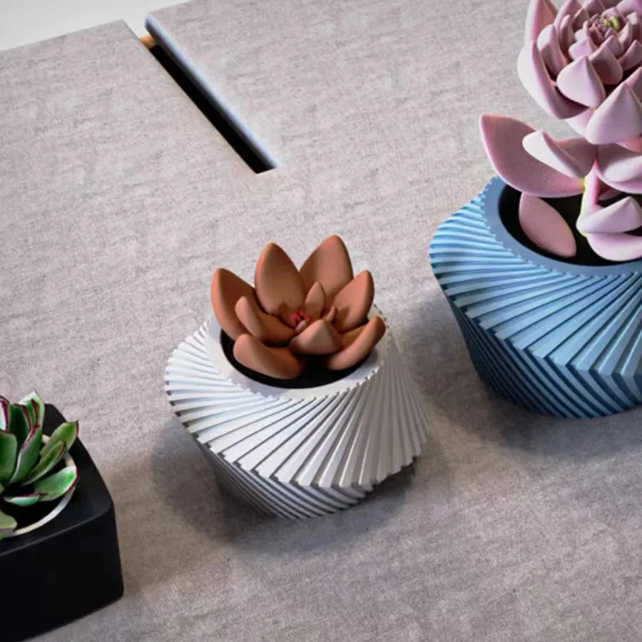 

Creative Nordic Special Shaped Cement Flowerpot Mold Green Plant Potted Concrete Mold DIY Gypsum Succulent Planters Home Crafts