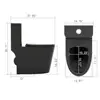 Modern Black Dual Flush Elongated Ceramic Toilet with Comfortable Seat Height 12'' Powerful & Quiet Self-Cleaning Design 5
