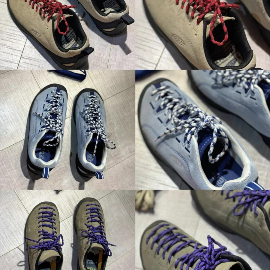 1 Paar runde Wellen-Schnürsenkel, Wanderschnürsenkel, gewebte Sportschuhe, rutschfest, verschleißfest, Anti-lose Wasserschuhe, Schnürsenkel, Seil – Detail 13