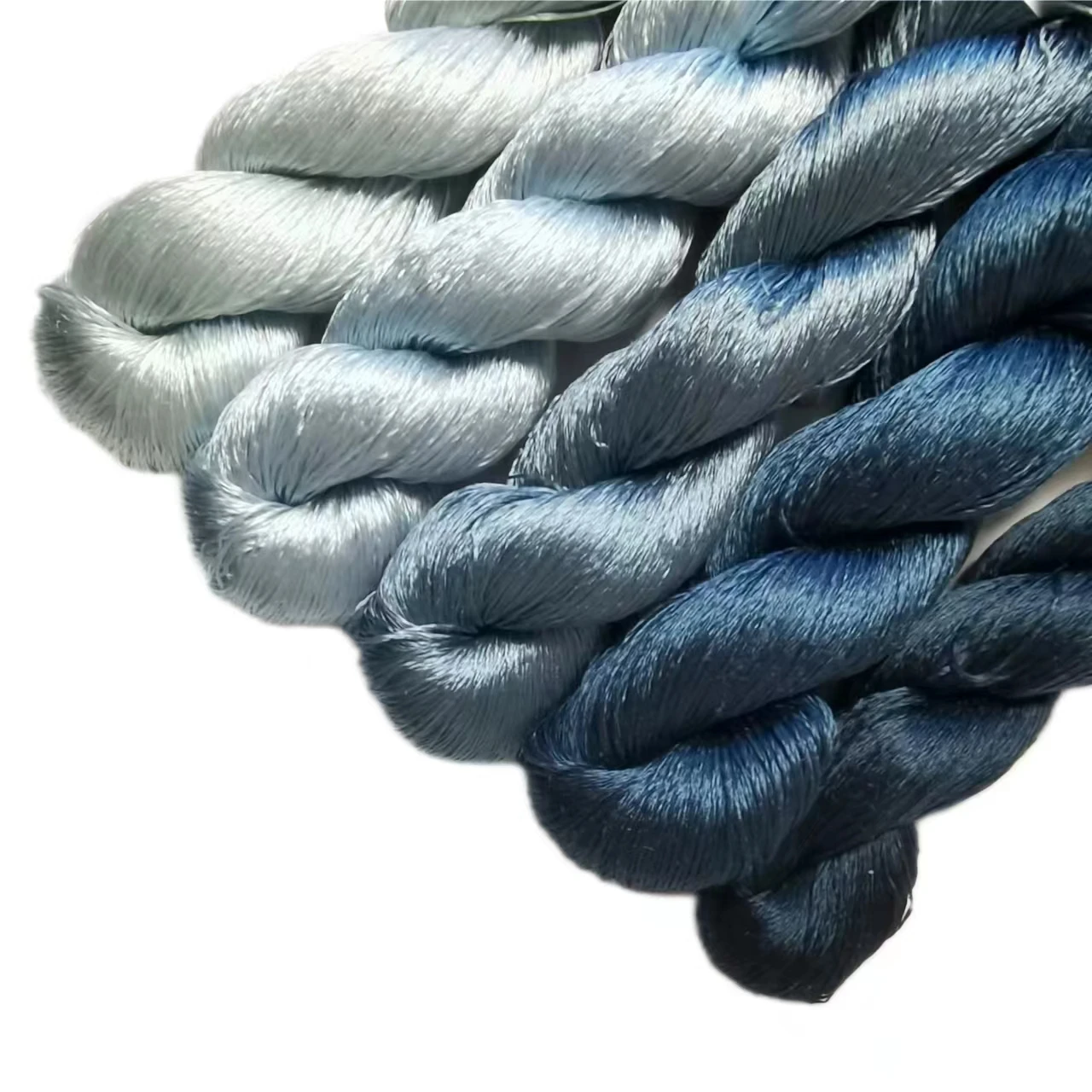 Vibrant 400m 100% Natural Silk Embroidery Floss in Red/Blue