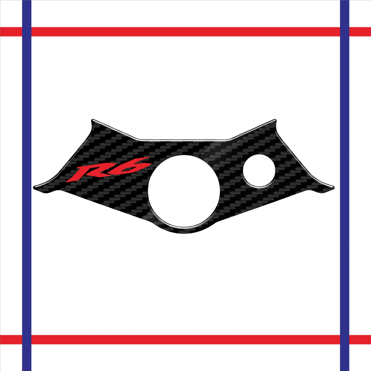 3D Motorcycle Carbon Fiber Pattern Top Triple Clamp Yoke Sticker Case for Yamaha YZF R6 YZFR6 YZF600 R6 2003-2005 2004 motorcycle top triple clamp yoke sticker case for yamaha yzf r6 yzfr6 yzf600 1998 1999 2000 2001 2002 carbon fiber racing decal