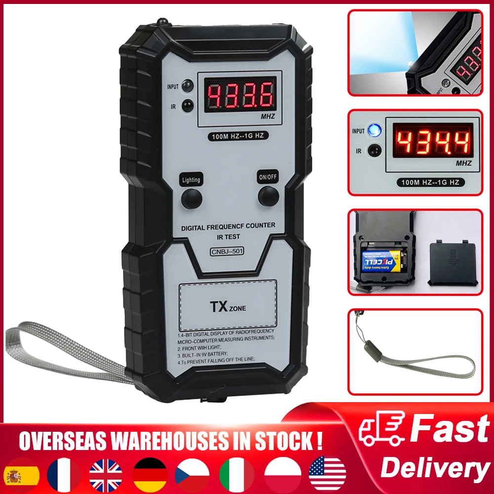 BJ501 Car Remote Keys Infrared Frequency Tester 100M1GHZ 4bit Digital Electronic Infrared