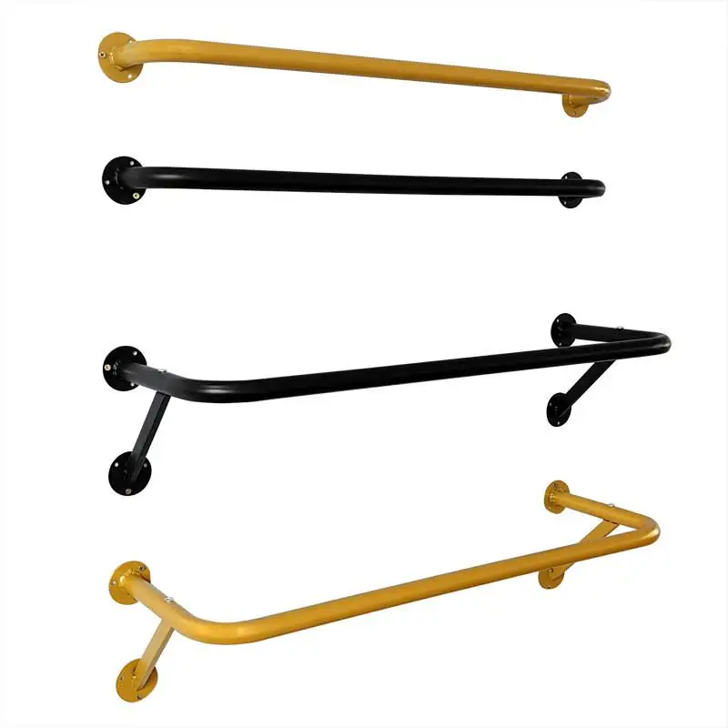 Wall-Mounted Iron Art Clothes Hanger Display Ra for Men's And Women's Clothing Stores round Tube Full-Length Side Hanging