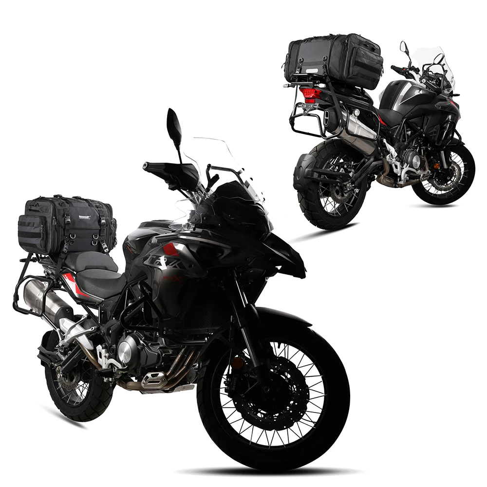 Rhinowalk Motorcycle Bag Waterproof PVC Motorcycle Seat Bag Big Capacity 40-60L Rear Tail Saddle Bag Outdoor Travel Luggage 2023 — view 2