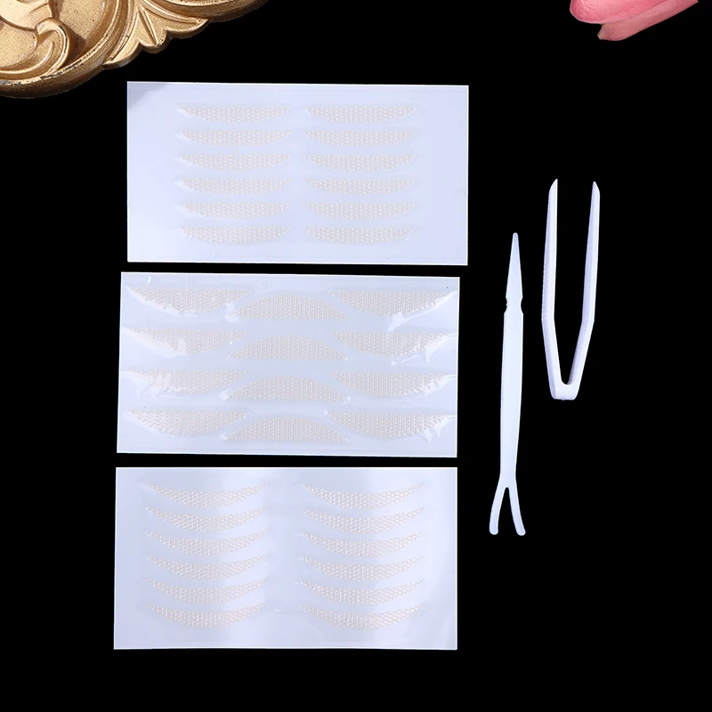 243개 투명 레이스 눈꺼풀 스티커, 이중 눈꺼풀 리프팅 접착 테이프, 아이 메이크업용 투명 리프트 스트립 도구