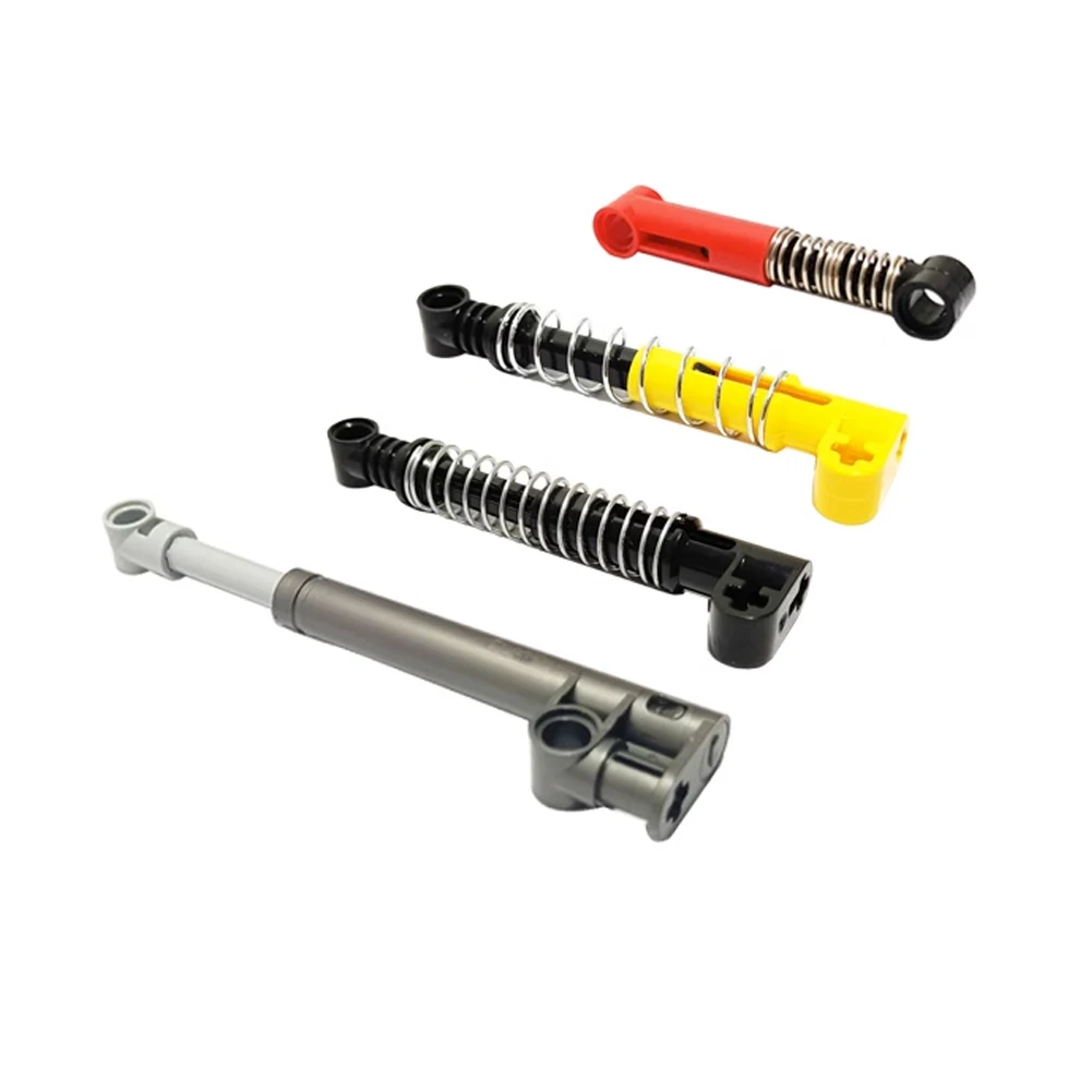 MOC Technical Parts Suspension Steering Push Rod Putter Spring Shock Absorber for DIY Building Blocks Tire Car Truck Drive Brick building blocks toys,building blocks technical parts
