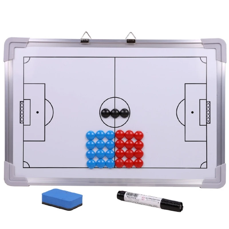 thumbnail image 1 of Tableros de entrenamiento de doble cara borrables Portapapeles de estrategia Tablero de táctica de fútbol Tablero de táctica de demostración de plan de juego, 1 of 4