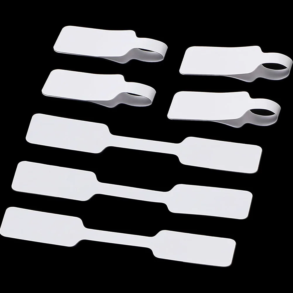 100 Pcs White Cable Label Writable Organizer Cord Labels For Office Blank Stickers School Selfadhesive Paper Tags Management