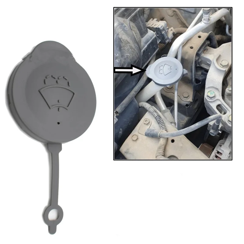 For Nissan Micra K13 2011-Windscreen Wiper Washer Fluid Reservoir Cap 28913-1HA3A Wiper Washer Water Tank Bottle Lid Decor windshield washer cap windshield washer tank cap windshield washer cover