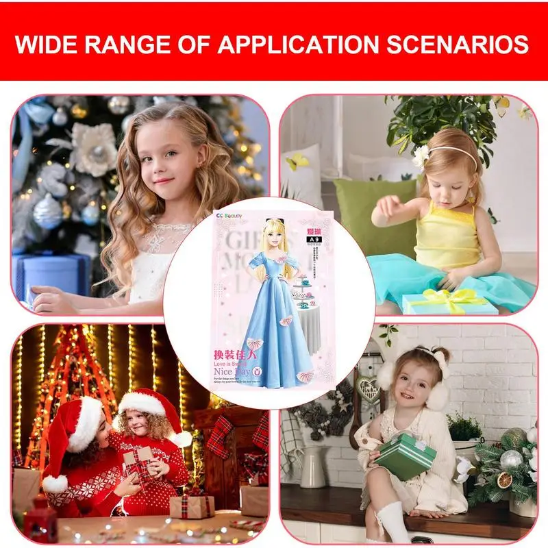 Creative Fashion Magnetic Dress Up Dolls Safe And Harmless Princess Dress Up Doll Set Portable Princess Paper Doll Gift