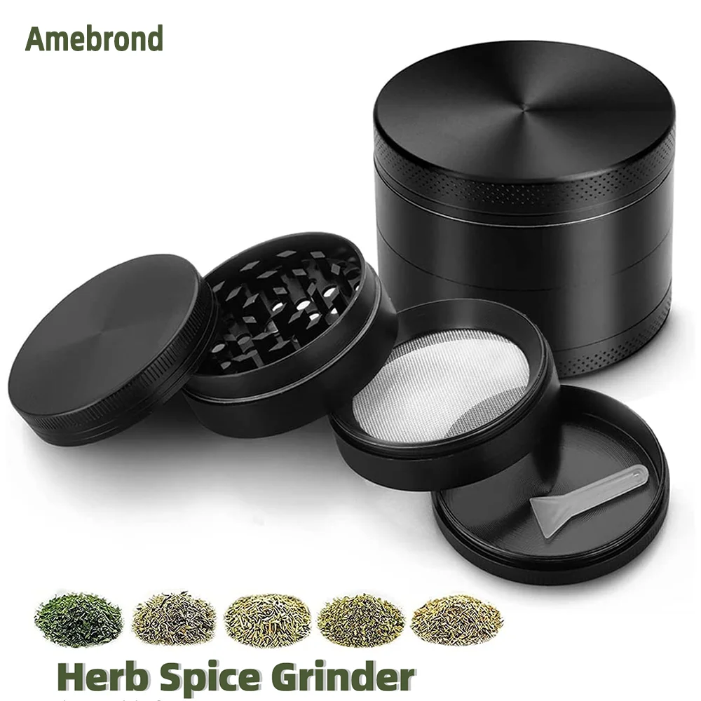 Manual Herb Spice Grinder 4layer 40/50/63mm Metal Tobacco Grinder