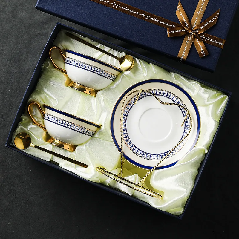 

Ceramic coffee cups exquisite European style senior set gift box high value cups British style light luxury afternoon tea set