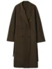 CHIC VEN Women Long Double-sided Woolen Coats Retro Loose Female Overcoat Double Breasted Ladies Windbreak Autumn Winter 2023 4