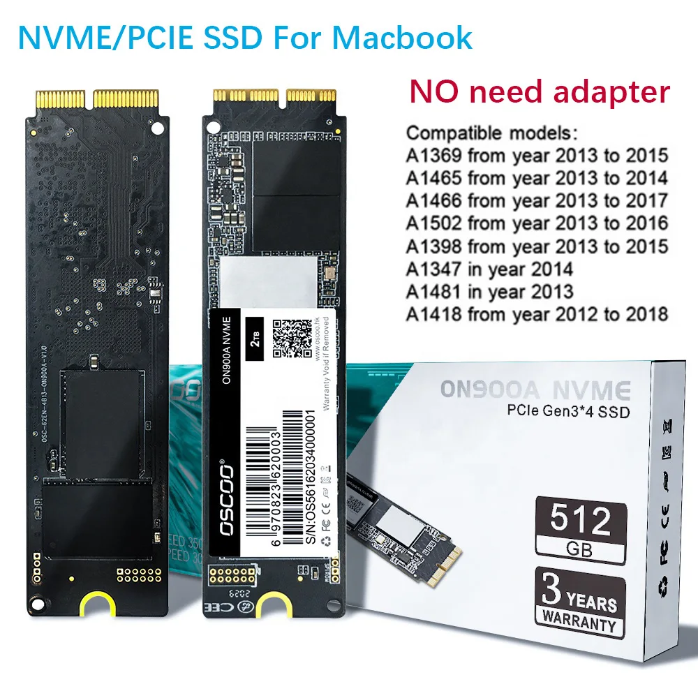 Adattatore SSD NVME Per Macbook Air Pro A1465 A1466 A1398 A1502 2013-2017