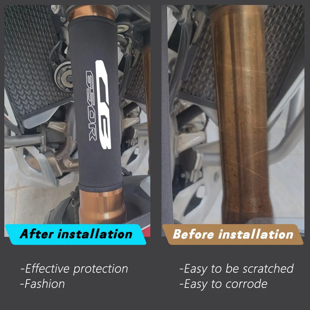 Enhanced Anti-Scratch Front Fork Shock Absorber Protection Covers for Motorbikes