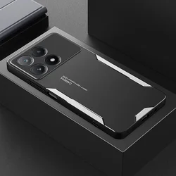 Luxury Aluminum Alloy Protective Back Cover - Poco X6Pro (Sliver - 04)
