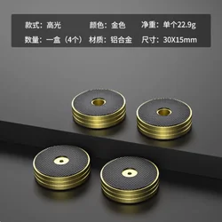 Enhanced Aluminum Alloy Speaker Amplifier Shock Absorbing Pads, Set of 4 for Optimal Sound Quality (30X15mm)