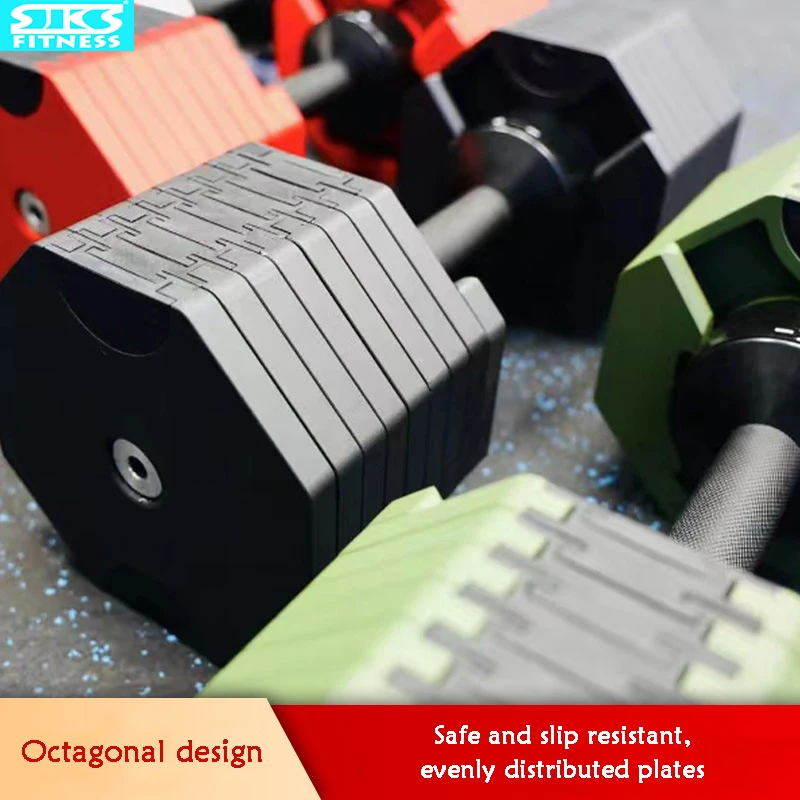 Quick Adjustable Dumbbell for Men and Women, Increased Fitness Dumbbells, Decagonal Adjustable Dumbbells