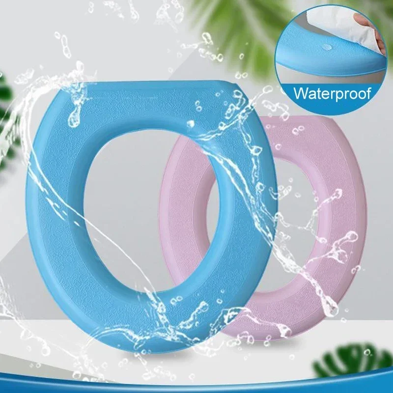 Sticky Toilet Mat EVA Waterproof Toilet Seat Universal Reusable Nightstool Cover Bathroom WC Cover toilet seat cover toilet mat