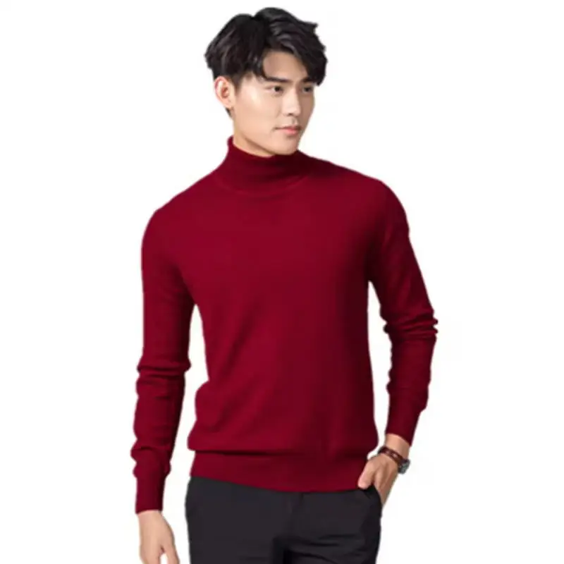 Cashmere Cotton Blend Turtleneck Men Jumper 2025 Autumn Winter Wram Clothes Vetement Homme Pull Homme Hiver Man Pullover Sweater