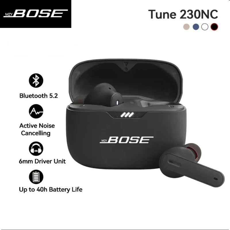 

mzyBOSE Tune 230NC Wireless Bluetooth Intelligent Sports Earphones in Ear Waterproof Game Noise Reduction Pure Bass Headphone