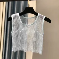 Hot Girl Y2k Small Vest Summer New H Vest with Short Vest and Shiny Women's Round Neck Top - Image 6