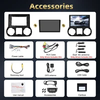 Podofo 10.1 ''WIFI 4G autoradio pour Jeep Wrangler 2011-2014 lecteur multimédia Navigation Carplay Android Auto 8Core BT AI voix 6