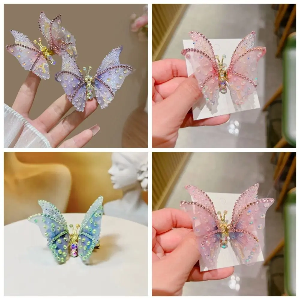 

Children Sweet Fairy Moving Butterfly Hairpin Girls Rhinestone Ancient Style Hair Clip Korean Style Hair Accessories