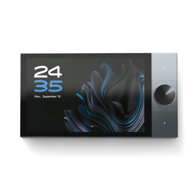 

Панель управления умным домом Tuya zigbee Gateway, 10 дюймов с центральным управлением и ручкой, для музыки, Затемняющая настенная панель управления