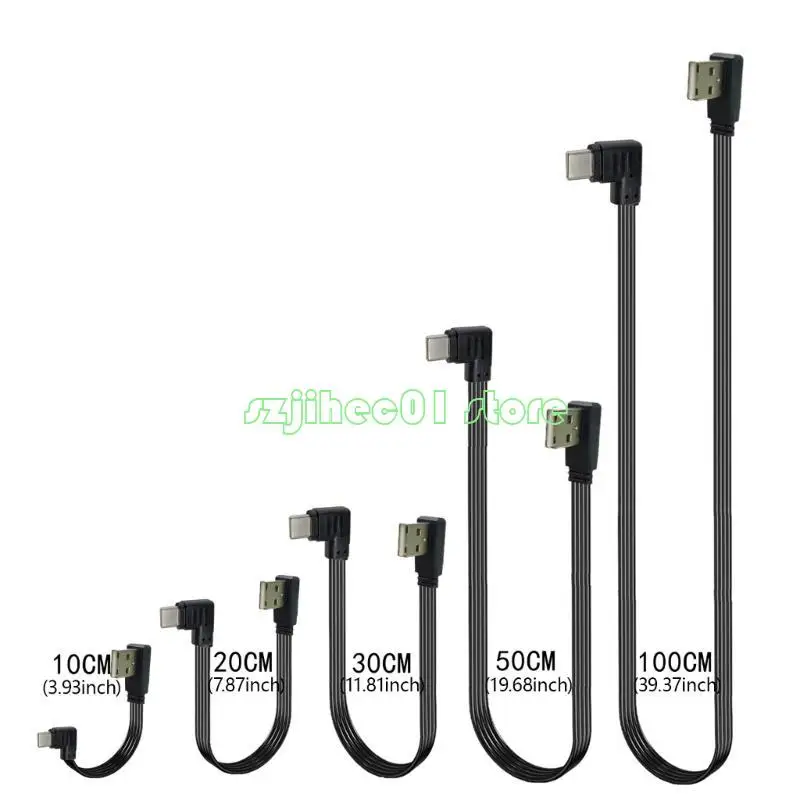 Flexible 90-Degree USB to Type C Adapter Cable