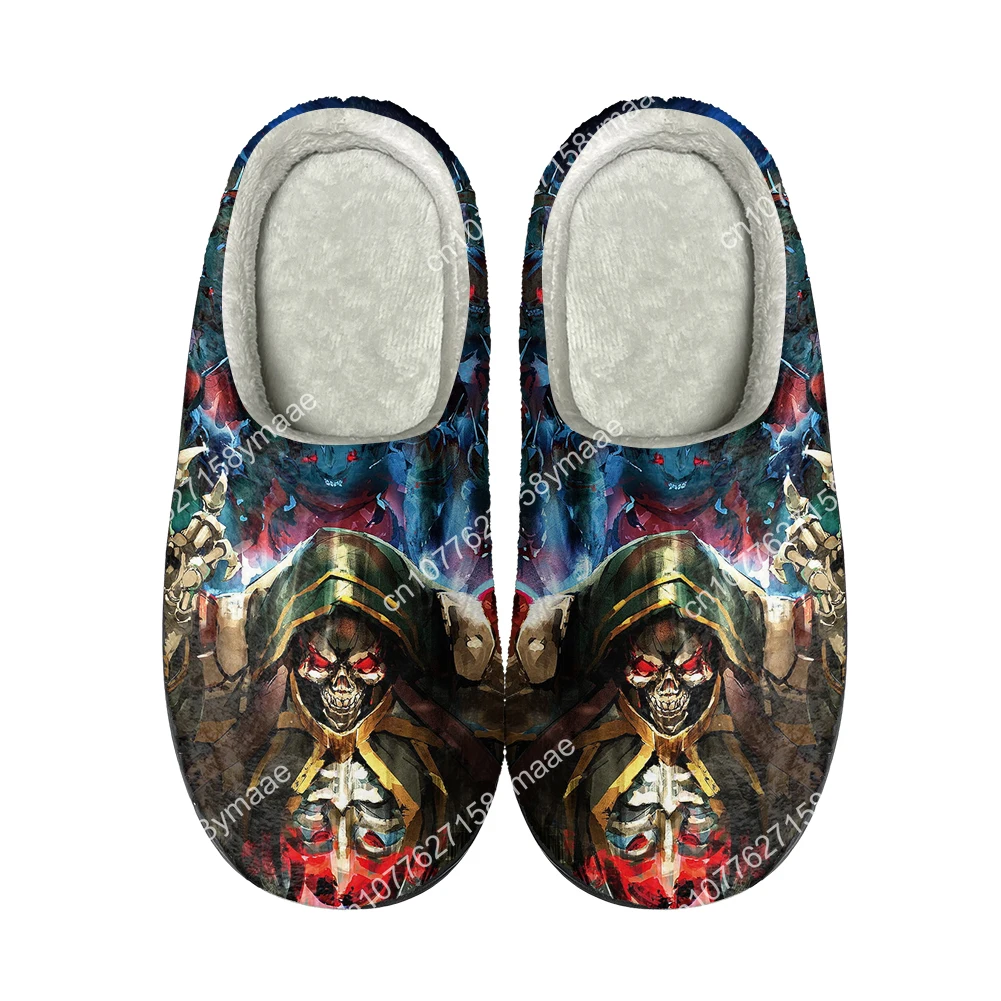 Hot Anime Overlord Home Cotton Custom Slippers High Quality Mens Womens Plush Fashion Casual Keep Warm Shoes Thermal Slipper