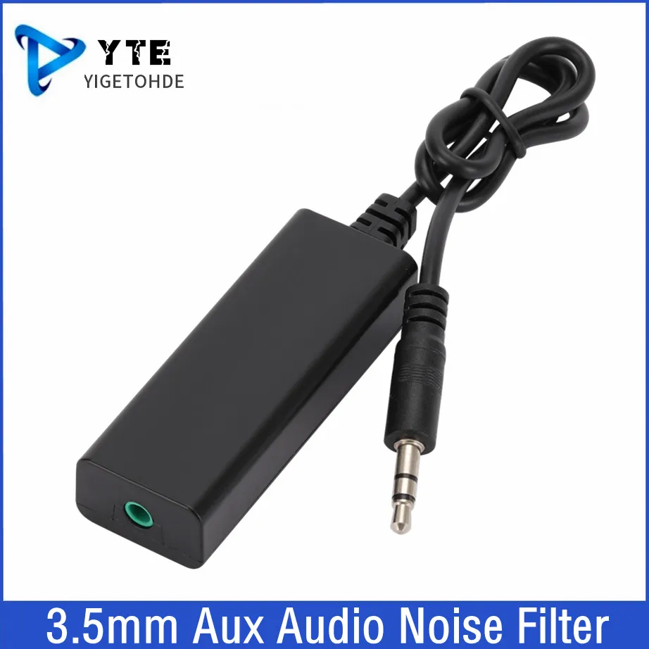 3.5mm Aux Audio Noise Filter Ground Loop Noise Isolator Eliminate for Car Stereo Audio System Home Stereo