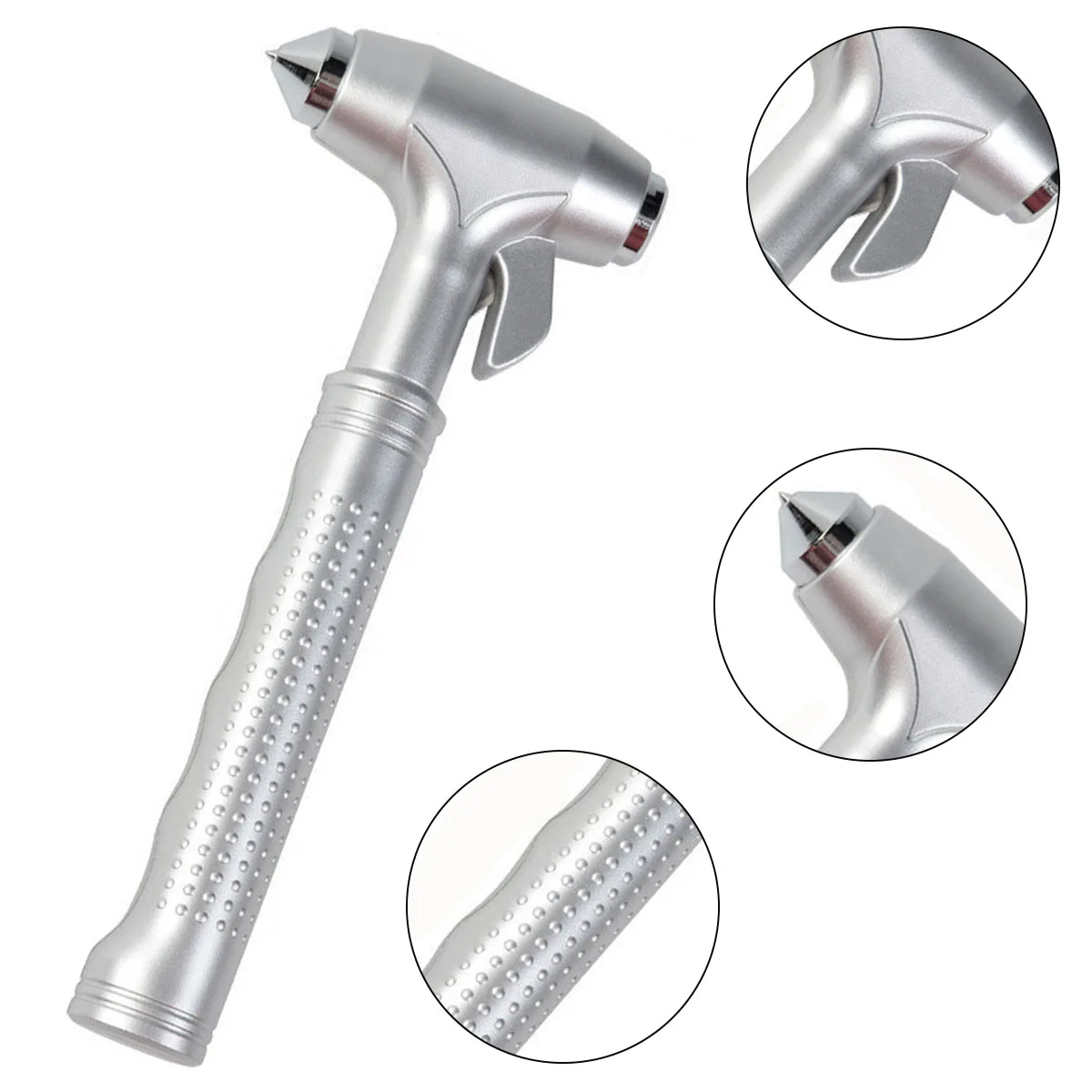 Escape Hammer Emergency Window Breaker 1PC Multi-function Car Emergency Escape Window Breaker and Seat Belt Cutter Hammer Silvery