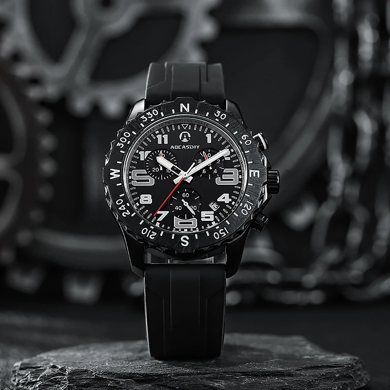 Waterproof Sports Man Watches Quartz Watch for Men Silicone Strap Wristwatch Male Clock Relogio Masculino