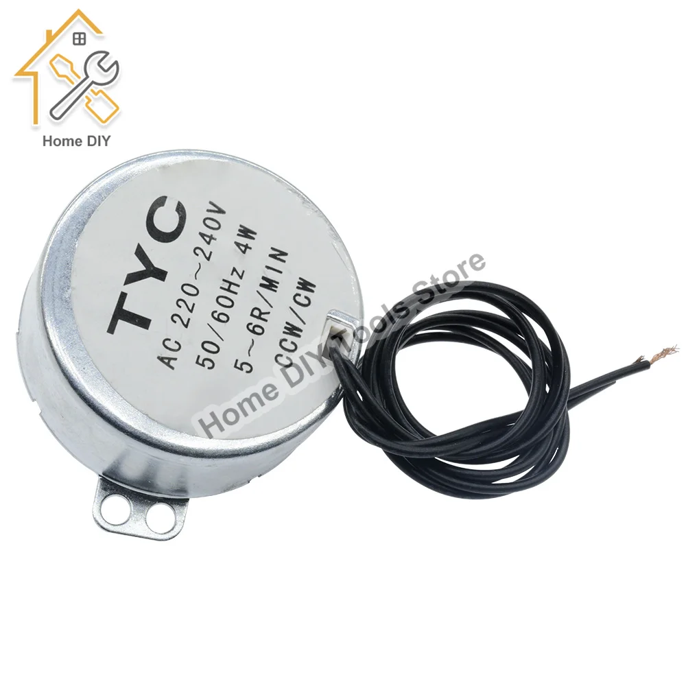 Microwave Turntable Motor AC Motor 5-6 r/min Stable Synchronous Motor Pro TYC-50 AC 220V 12V 50/60Hz for Microwave Turntable