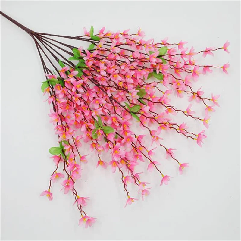 winter artificial flowers long stem fake flowers wintersweet Plum Blossom  Flores Cherry Blossoms Home Garden Wedding Decoration