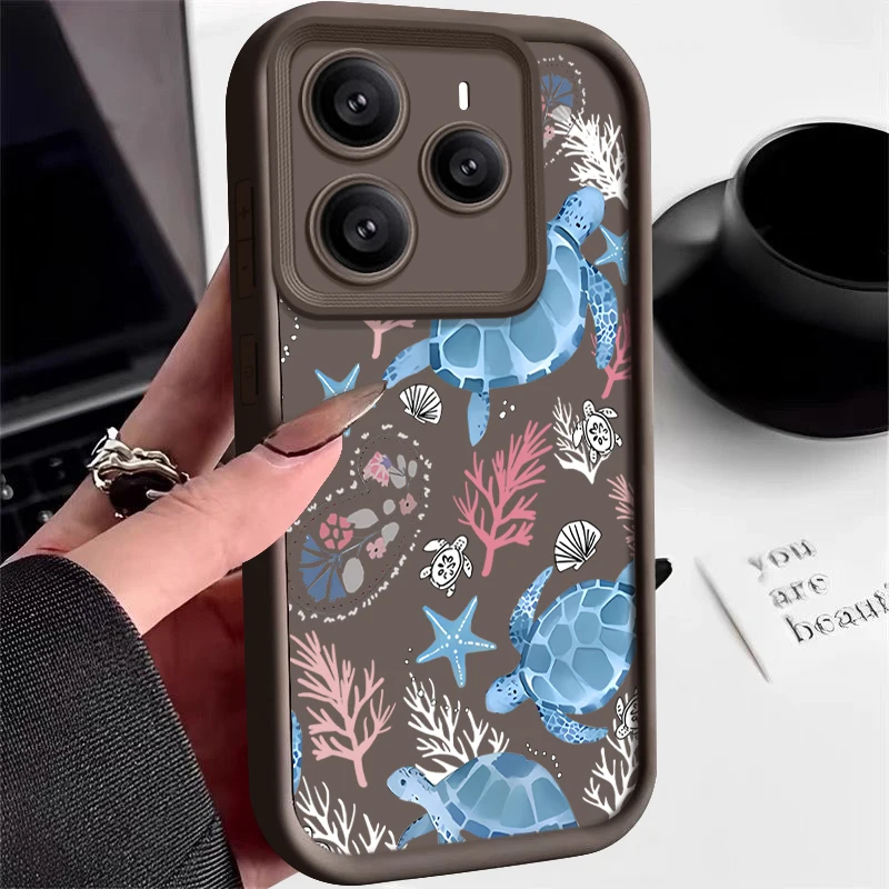 Coral Sea Turtle Whale Shockproof Silicone Soft Phone Cover