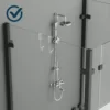 Acrylic Bathroom Shower Door Hook Over Glass Door Shower Towel Rack Punch-Free Bathroom Bathrobe Hanger Transparent Towel Hooks 2