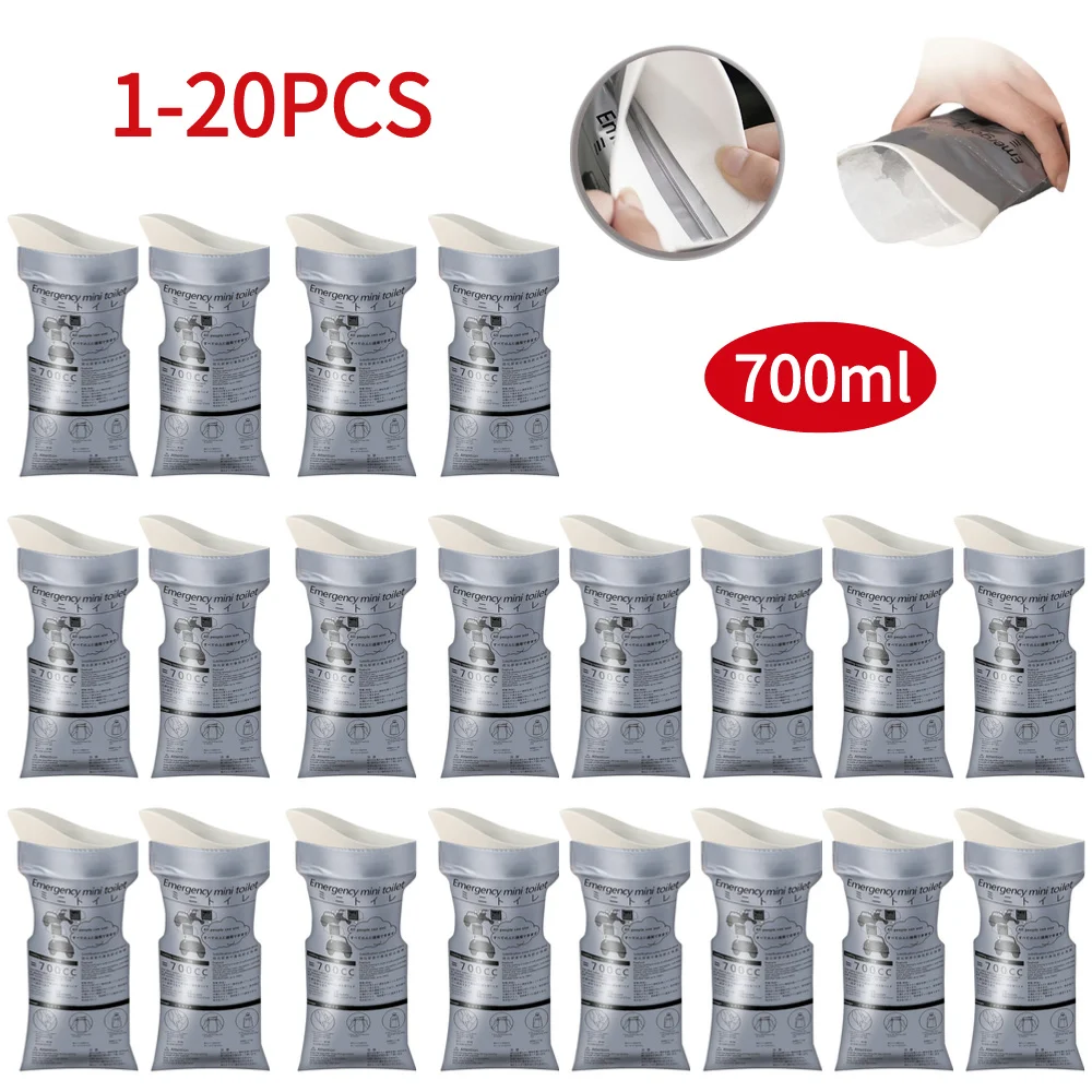 Travel Mini Mobile Toilet Portable Urine Bag Outdoor Emergency Urinate Bags 700ml Disposable Vomiting Bag for Baby Women Men