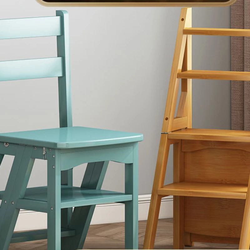 

Многофункциональный складной стул для дома, лестница двойного назначения из плотной массива дерева