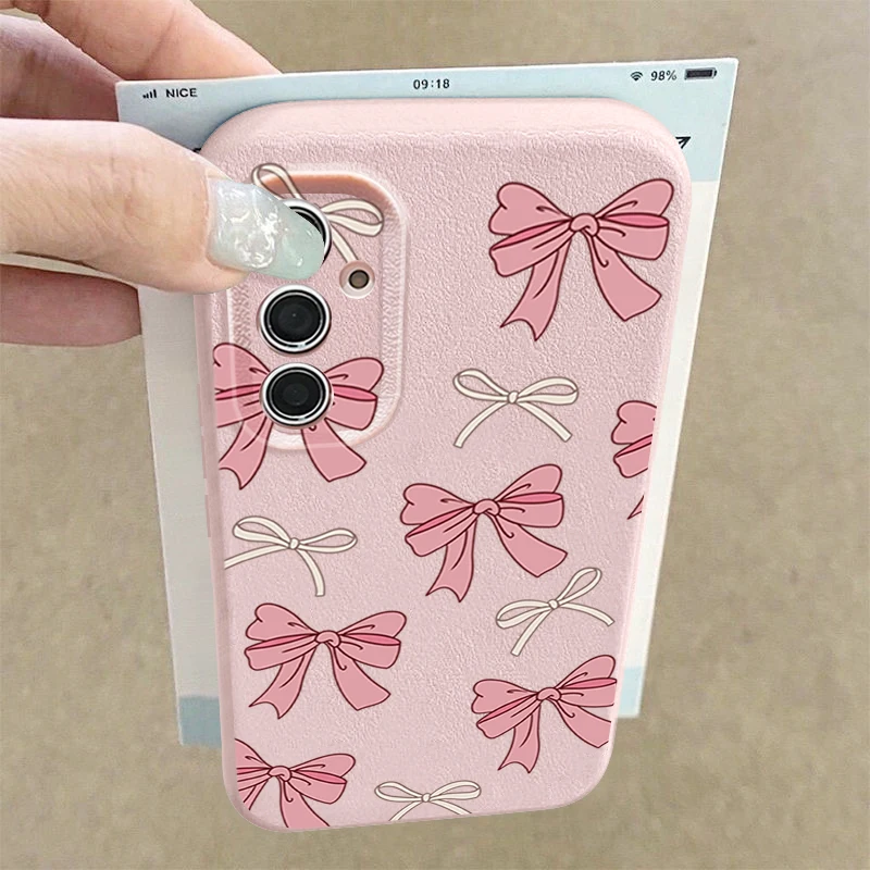 Charming Pink Bowknot Soft Phone Case