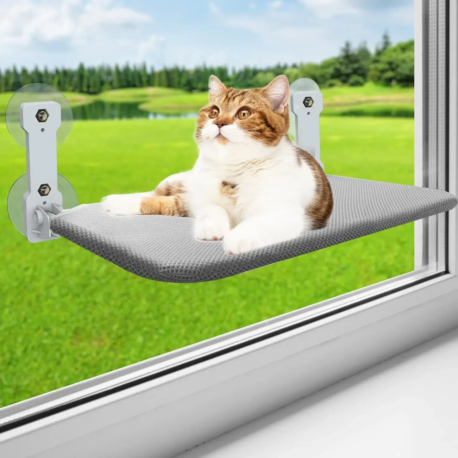 

Cat Hammock Climbing Frame Window Sun Hanging Bed Balconyt Nest Glass Hanging Basket Hanging Suction Cup Sleeping Bed