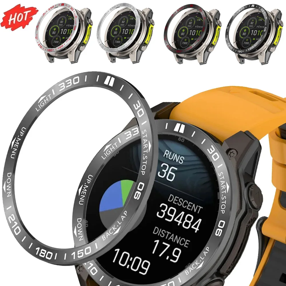 Elegant Stainless Steel Bezel Ring with Time/Speed Scale and Anti-Scratch Frame