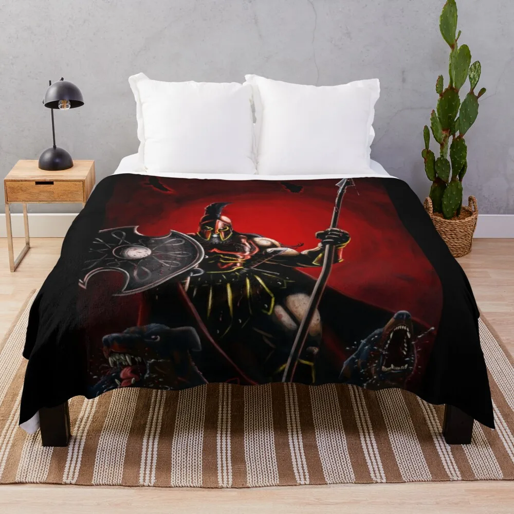 

Ares the God of War by Joseph S. O'Malley Throw Blanket Picnic Blanket Heavy Blanket