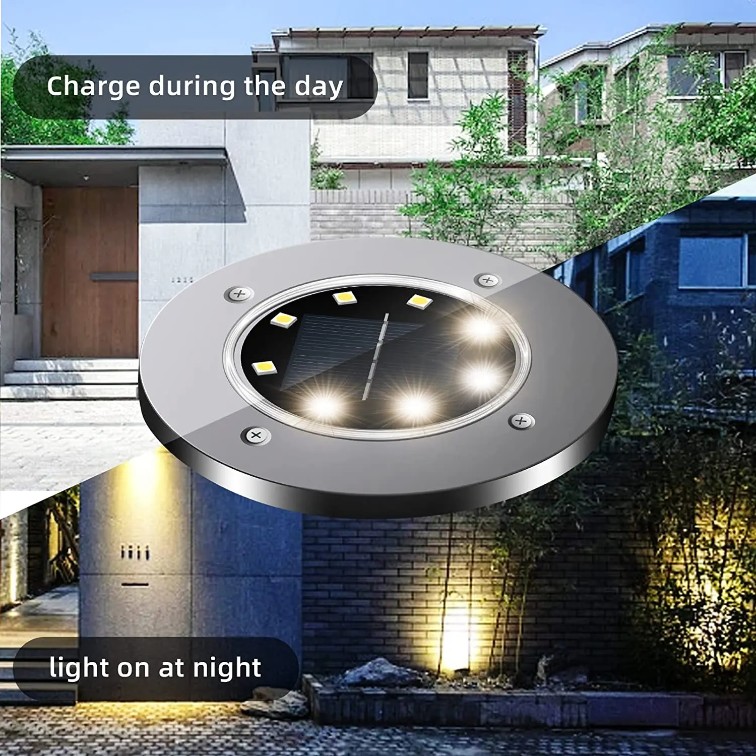 

8LED Solar Lawn Yard Led Night Light Buried Solar Garden Light IP65 Waterproof Outdoor PathWay Floor Under Ground Spot Lamp