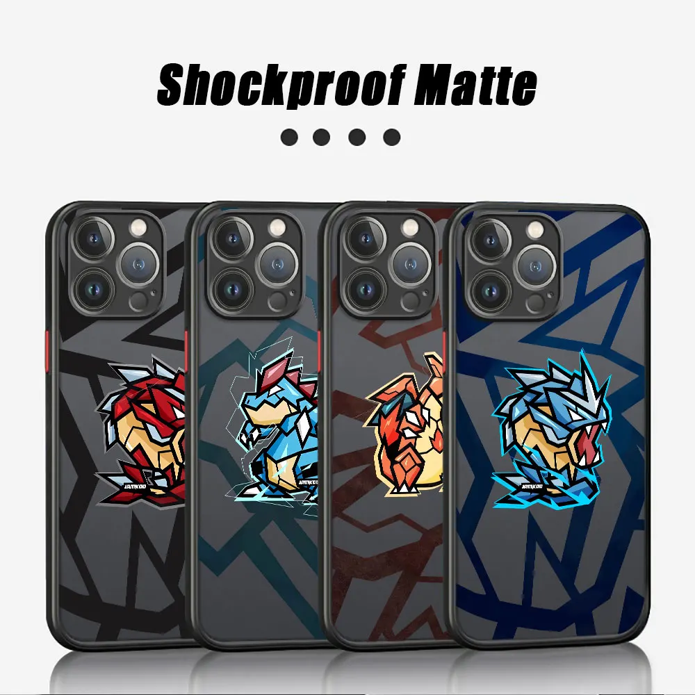Retro Anime Pokemon Case For Apple iPhone 11 13 15 Pro Max 14 Plus 12 Mini 7 8 SE X XS XR 6 6S Back Phone Cover PC Hard Funda — view 2