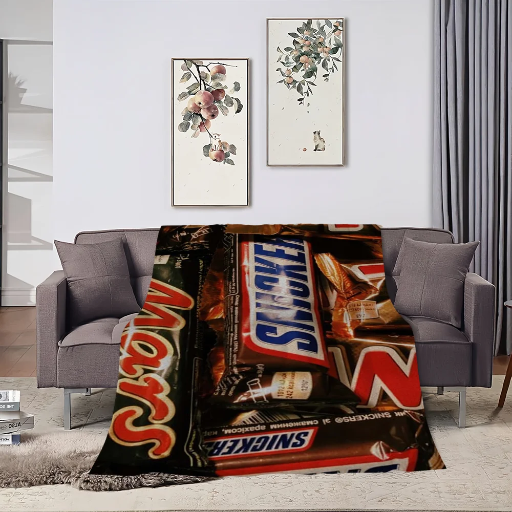 Hot Chocolate Bar Brand S-SnickerS Blanket Comfortable skin living room bed bedroom blanket suitable for travel and gifts 3